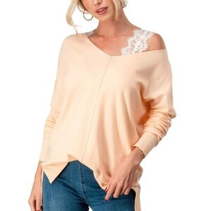 Urban‎ Daizy V-Neck Batwing Long Sleeve Knit Pullover Loose Fit Sweater Sz S / M